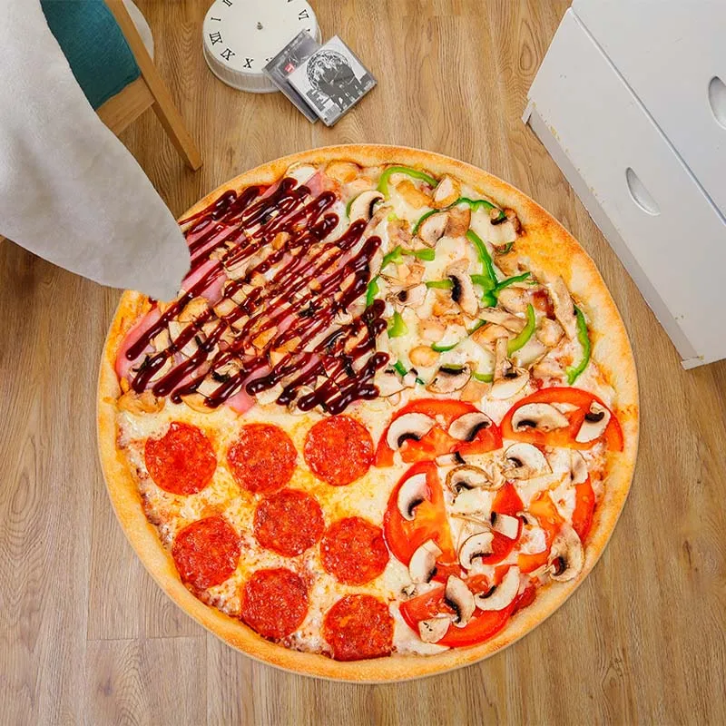 Pizza Round Carpet 3D Printed Funny Food Rug for Living Room Bedroom Dinning Room Decor Anti-slip Kids Room Play Rug Pizza Mat
Pizza Round Carpet 3D Printed Funny Food Rug for Living Room Bedroom Dinning Room Decor Anti-slip Kids Room Play Rug Pizza Mat