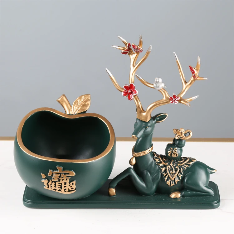 Creative modern light luxury lucky deer key storage decoration porch decoration Nordic desktop remote control storage box
Creative modern light luxury lucky deer key storage decoration porch decoration Nordic desktop remote control storage box