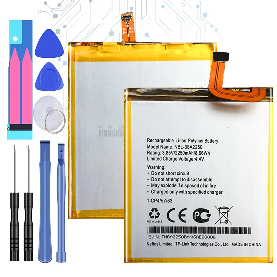 NBL-38A2250 Battery For TP-link Neffos X1 32GB,TP902A 2250mAh NEW Mobile Phone Battery Batteria + Free Tools
NBL-38A2250 Battery For TP-link Neffos X1 32GB,TP902A 2250mAh NEW Mobile Phone Battery Batteria + Free Tools