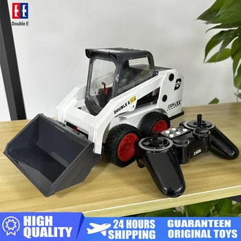 Double E E594 1:14 Remote Control Slip Loader Toy Car RC Truck Engineering Vehicle Skid Steer Cockpit Excavators Toys for Boys