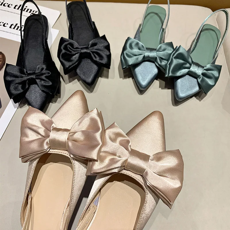 2023 Summer Women Shoes Bow-knot Baotou Sandals Fashion Pointed Low Heels Pumps Female Sweet Breathable Silk Sandalias De Mujer
2023 Summer Women Shoes Bow-knot Baotou Sandals Fashion Pointed Low Heels Pumps Female Sweet Breathable Silk Sandalias De Mujer