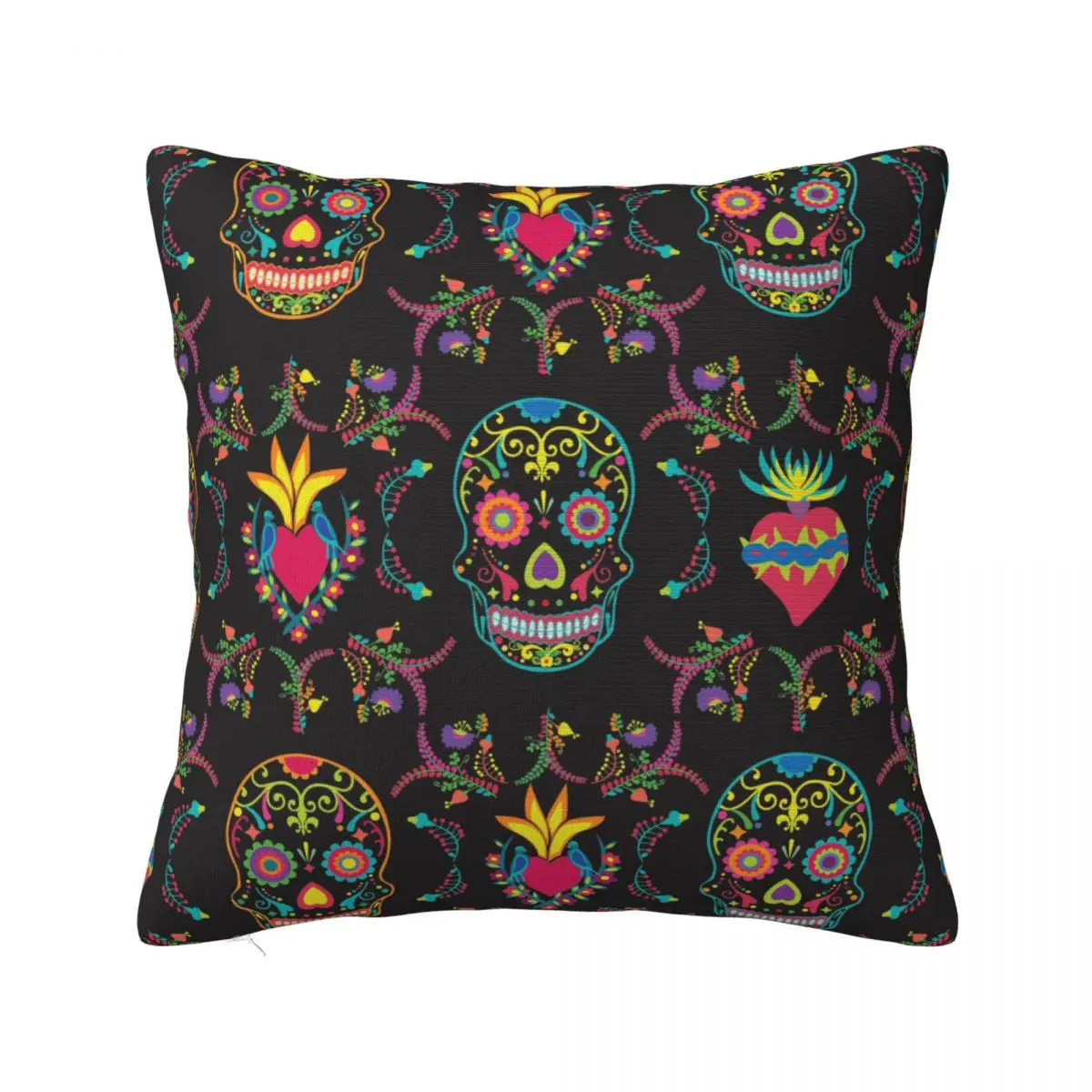 Sugar Skull Pillowcase Printed Polyester Cushion Cover Decorative Face Art Pillow Case Cover Home Zippered 45X45cm
Sugar Skull Pillowcase Printed Polyester Cushion Cover Decorative Face Art Pillow Case Cover Home Zippered 45X45cm
