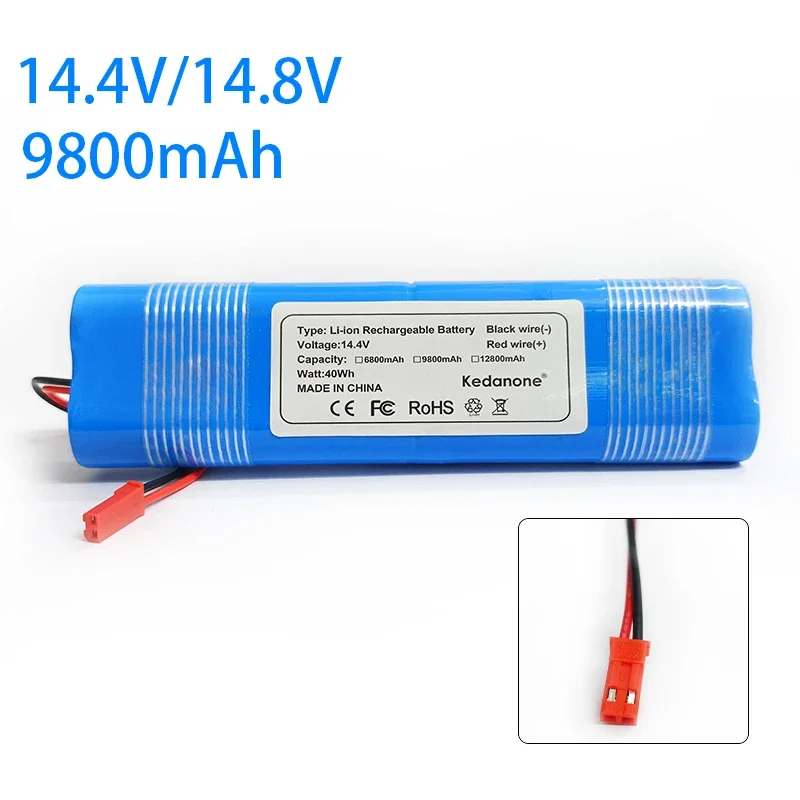 

100%New 4S1P 18650 14.4V 9800mAh Li-ion Battery Pack,For Ilife V50 V55 V8s V3s Pro V5s Pro V8s X750 Robot Vacuum Cleaner Battery