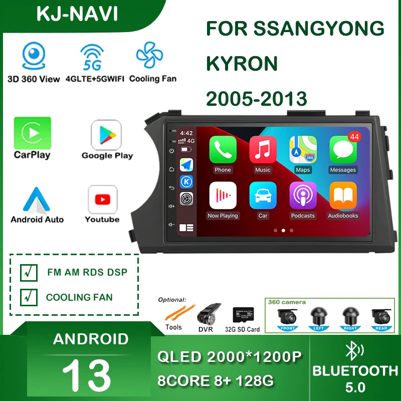 For Ssangyong Kyron Actyon 2005-2013 Radio Carplay Car Multimedia Player Intelligent System Android 13 Auto Navigation Stereo
For Ssangyong Kyron Actyon 2005-2013 Radio Carplay Car Multimedia Player Intelligent System Android 13 Auto Navigation Stereo