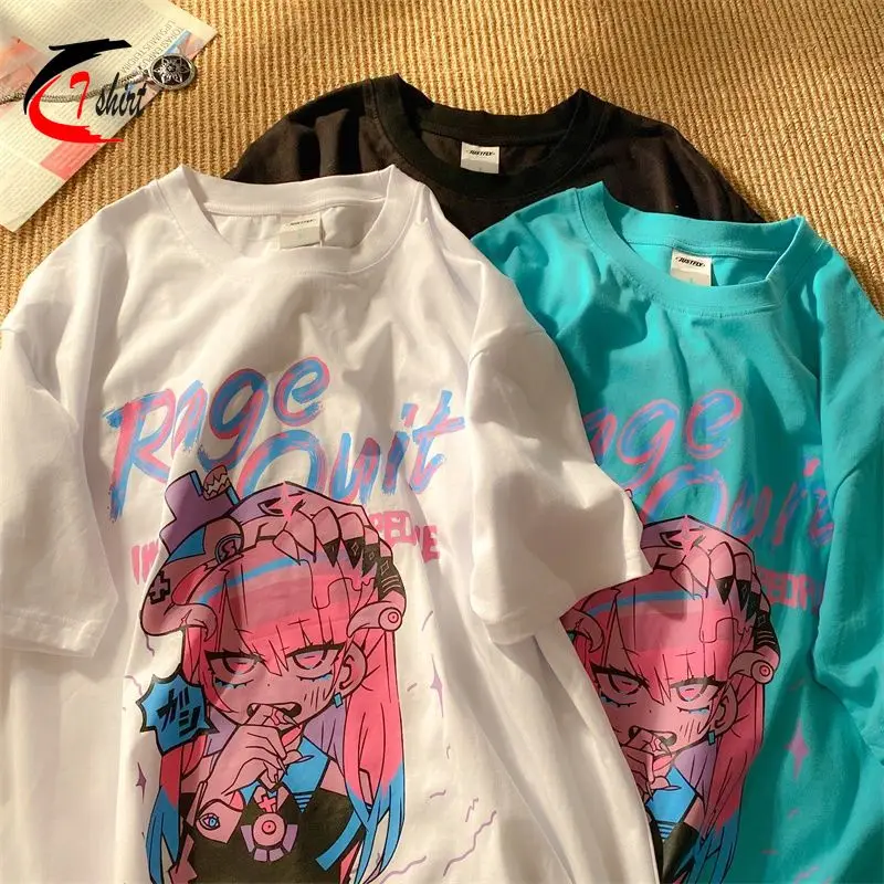Women's Tshirt Two-dimensional Bad Girl Cartoon Print Anime T-shirt Loose Casual Oversized T-shirts Short-sleeved Summer Women
Women's Tshirt Two-dimensional Bad Girl Cartoon Print Anime T-shirt Loose Casual Oversized T-shirts Short-sleeved Summer Women