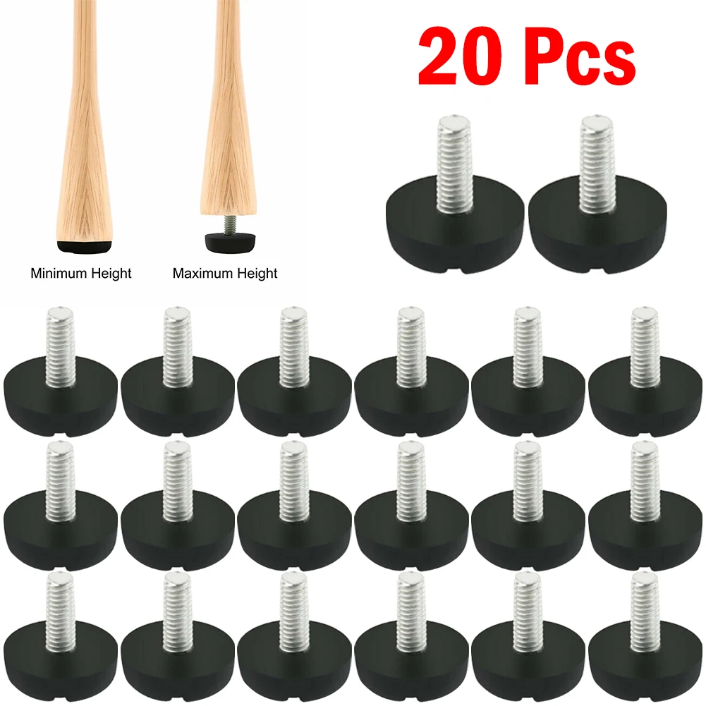 20pcs Leveling Foot Screw On Type FurnitureTable Chair Glide Leveling Foot Adjuster M6 Sofa Bed Cabinet Table Floor Protector
20pcs Leveling Foot Screw On Type FurnitureTable Chair Glide Leveling Foot Adjuster M6 Sofa Bed Cabinet Table Floor Protector