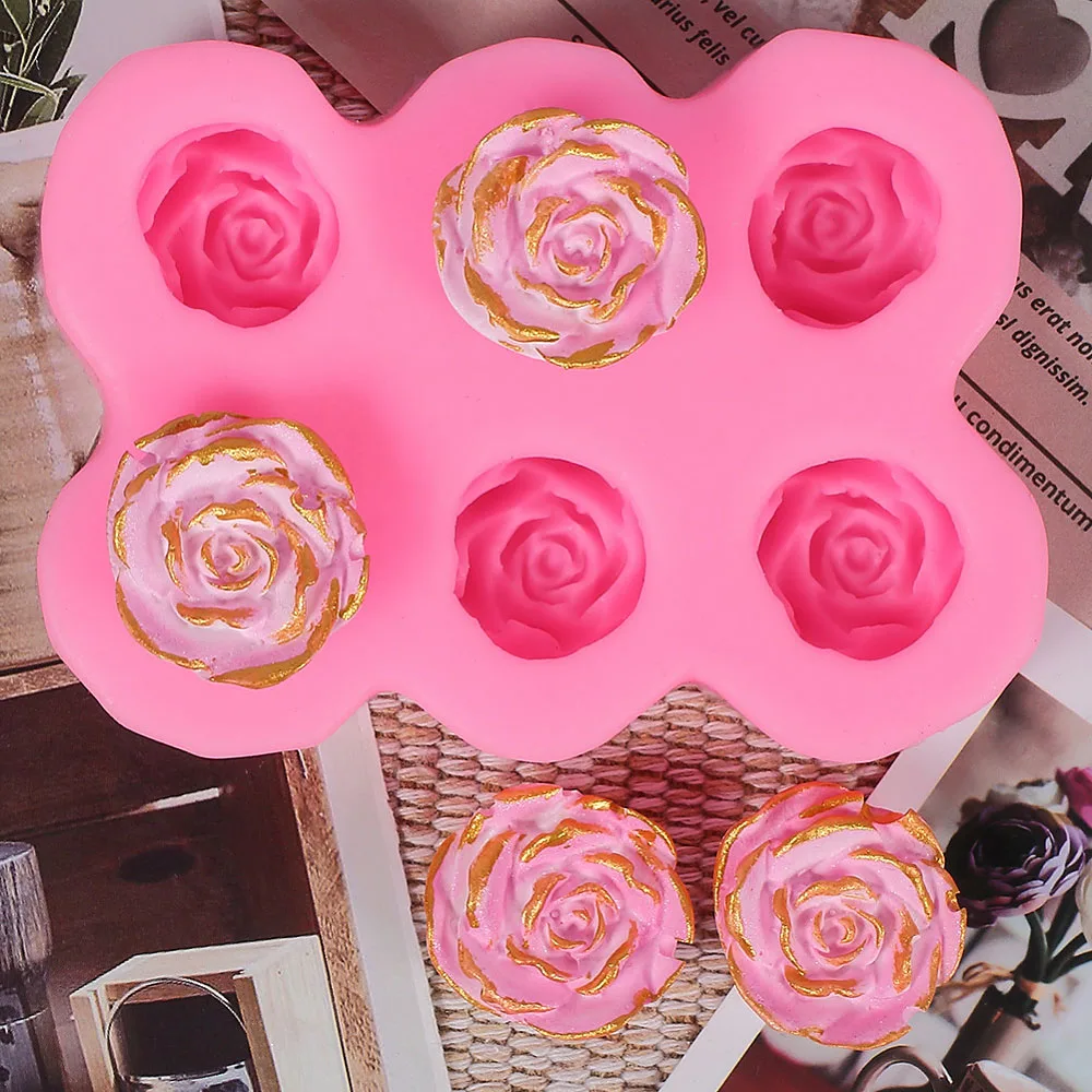3D Rose Flower Fondant Mold Cake Decor DIY Cookies Sugarcraft Muffins Chocolate Cupcake Baking Tool 6 Cavity Silicone Mould
3D Rose Flower Fondant Mold Cake Decor DIY Cookies Sugarcraft Muffins Chocolate Cupcake Baking Tool 6 Cavity Silicone Mould