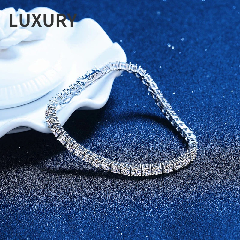 Luxury 100% S925 Sterling Silver 3-4mm High Carbon Diamond Hip Hop SquareTennis Bracelet Temperament For Ladies Fine Jewelry
Luxury 100% S925 Sterling Silver 3-4mm High Carbon Diamond Hip Hop SquareTennis Bracelet Temperament For Ladies Fine Jewelry