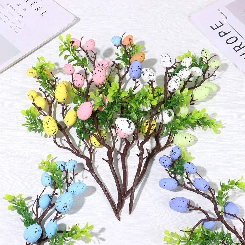 35CM Easter Egg Tree Branch Colorful Painting Foam Egg Flower Fake Plant DIY Easter Decoration Wedding Festival Party Home Decor
35CM Easter Egg Tree Branch Colorful Painting Foam Egg Flower Fake Plant DIY Easter Decoration Wedding Festival Party Home Decor