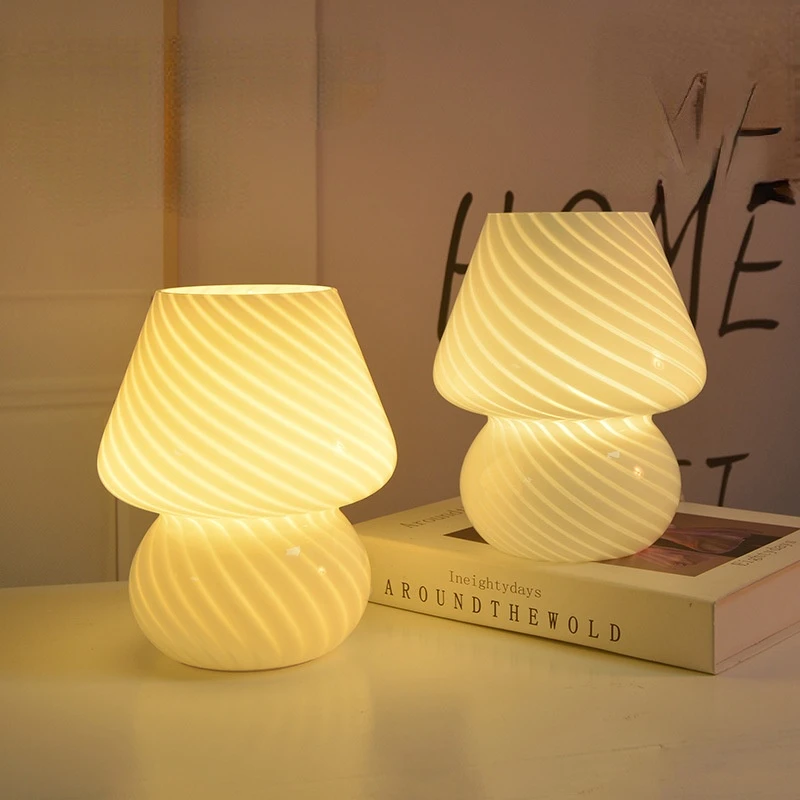 Dimming Mushroom Table Lamp Striped Glass Translucent , 7.48 Inch Small Lamp Cute , Suitable For Study, Bedside Living Room Lamp
Dimming Mushroom Table Lamp Striped Glass Translucent , 7.48 Inch Small Lamp Cute , Suitable For Study, Bedside Living Room Lamp