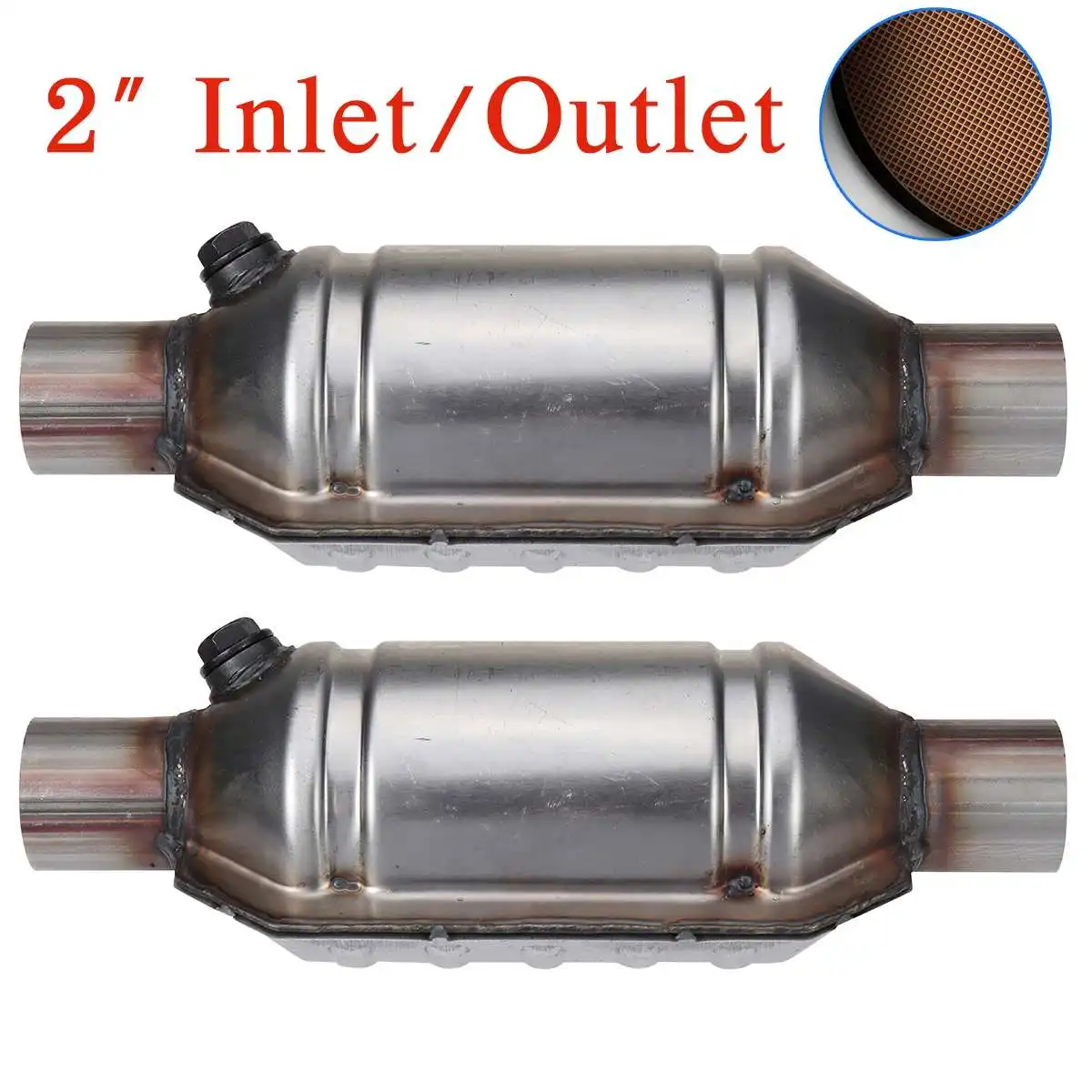 1/2pcs 2" 51mm Catalytic Converter High Flow Stainless Steel Weld-on Catalytic Converter EPA Approved For 2.0L Auto Vehicles
1/2pcs 2" 51mm Catalytic Converter High Flow Stainless Steel Weld-on Catalytic Converter EPA Approved For 2.0L Auto Vehicles