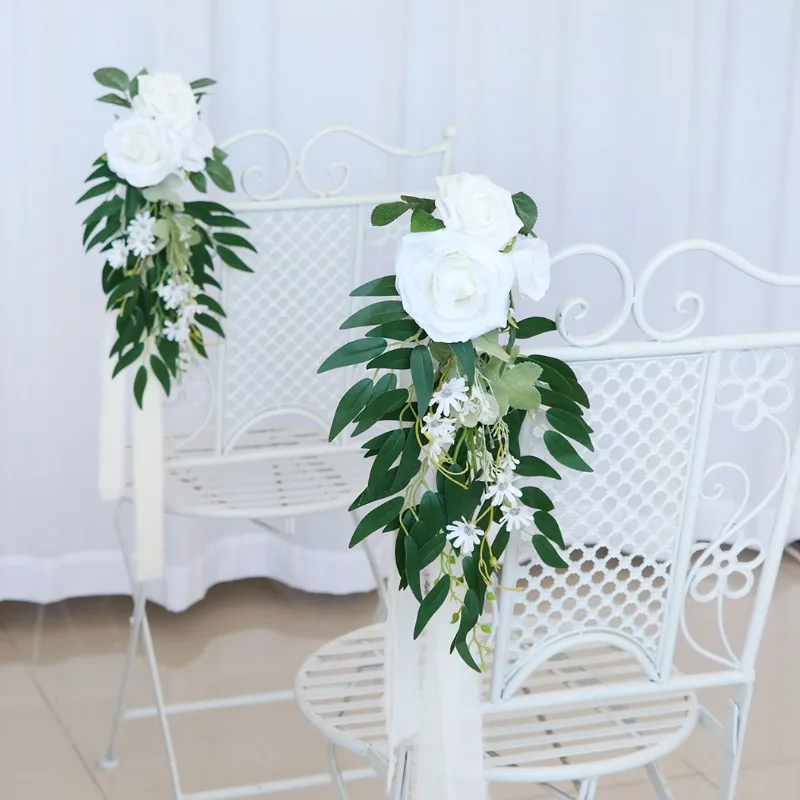 Wedding Aisle Decorations for Wedding Ceremony Pew Flowers Church Chair Party Decor with Artificial Flowers Eucalyptus Ribbons
Wedding Aisle Decorations for Wedding Ceremony Pew Flowers Church Chair Party Decor with Artificial Flowers Eucalyptus Ribbons