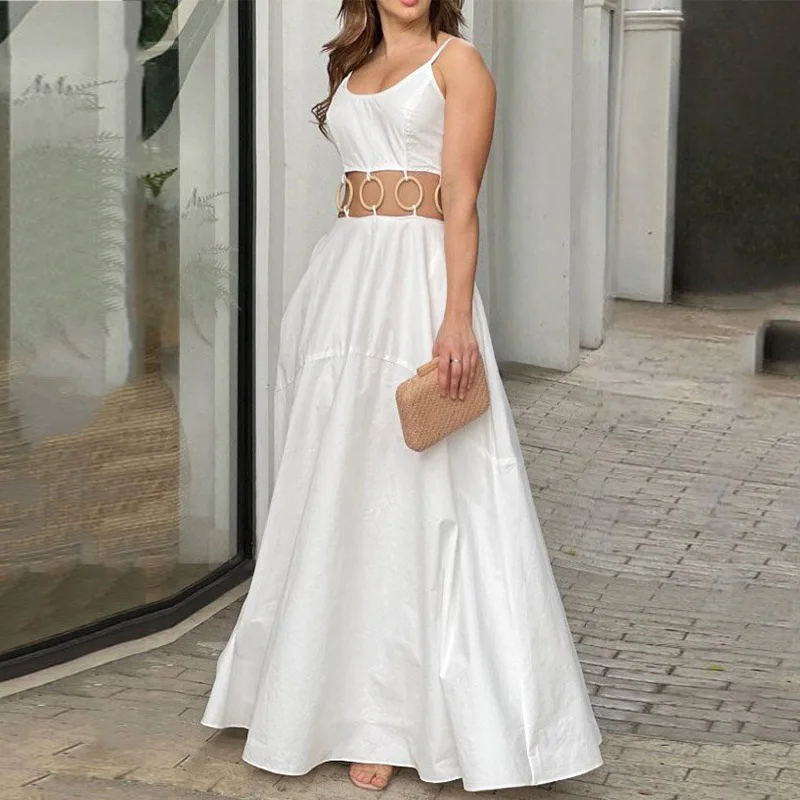 Sexy Dresses for Women 2022 Plain 2022 Casual Round Neck Sling Sleeveless Waist Hollowed Out Fashion Maxi Dress New
Sexy Dresses for Women 2022 Plain 2022 Casual Round Neck Sling Sleeveless Waist Hollowed Out Fashion Maxi Dress New
