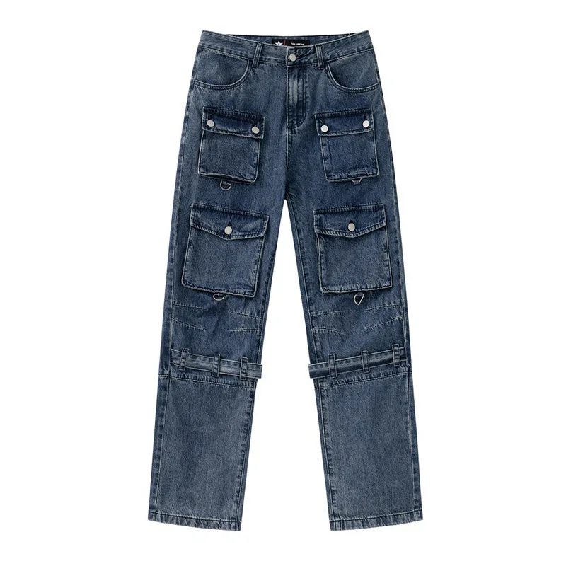 Cargo Washed Casual Jeans Pants Multi Pockets Blue Black Straight Denim Trousers For Male Patchwork
Cargo Washed Casual Jeans Pants Multi Pockets Blue Black Straight Denim Trousers For Male Patchwork