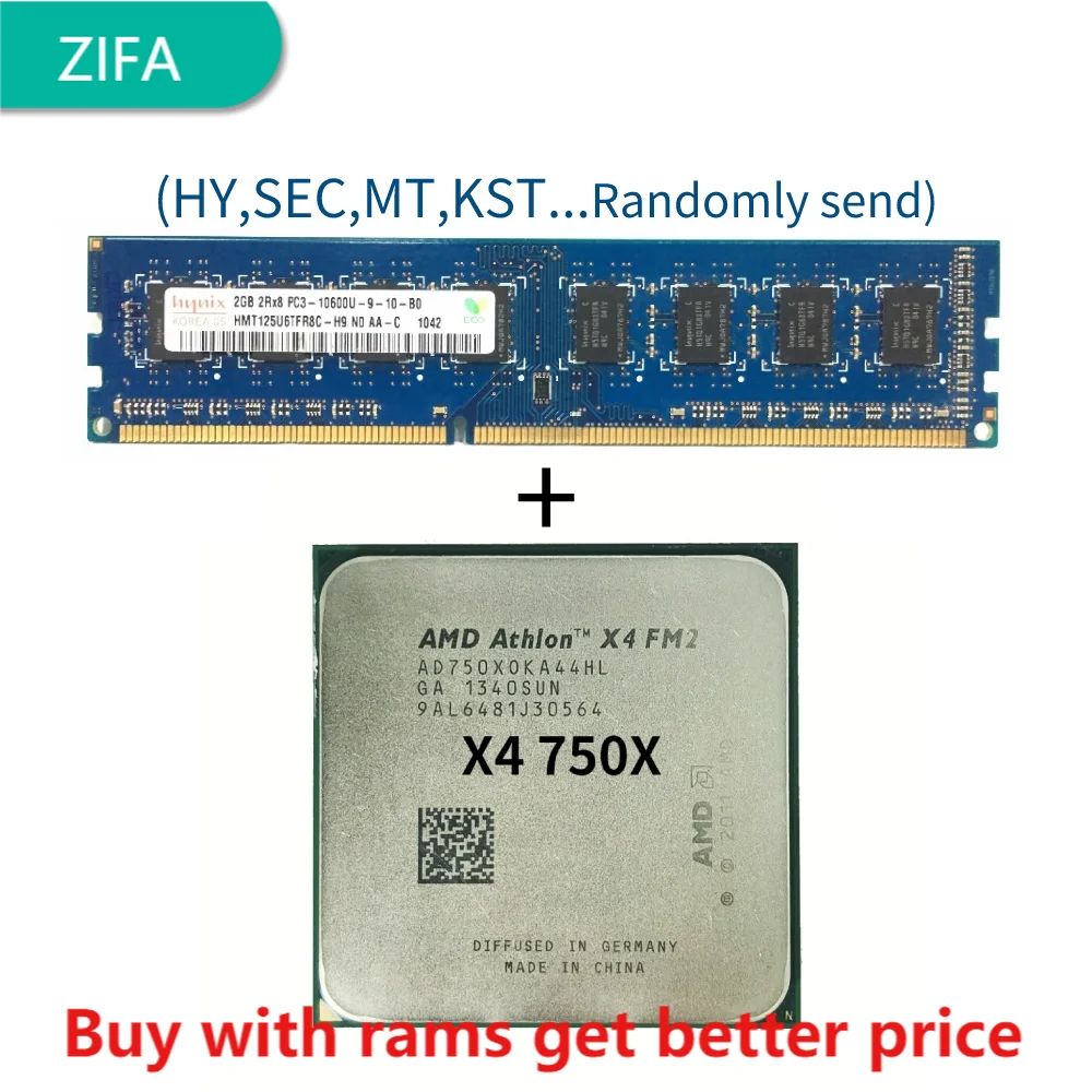 DDR3 2G 1333Mhz with Athlon II X4 750X 750 3.7G 65W AD750XOKA44HL Quad-Core CPU Socket FM2
DDR3 2G 1333Mhz with Athlon II X4 750X 750 3.7G 65W AD750XOKA44HL Quad-Core CPU Socket FM2