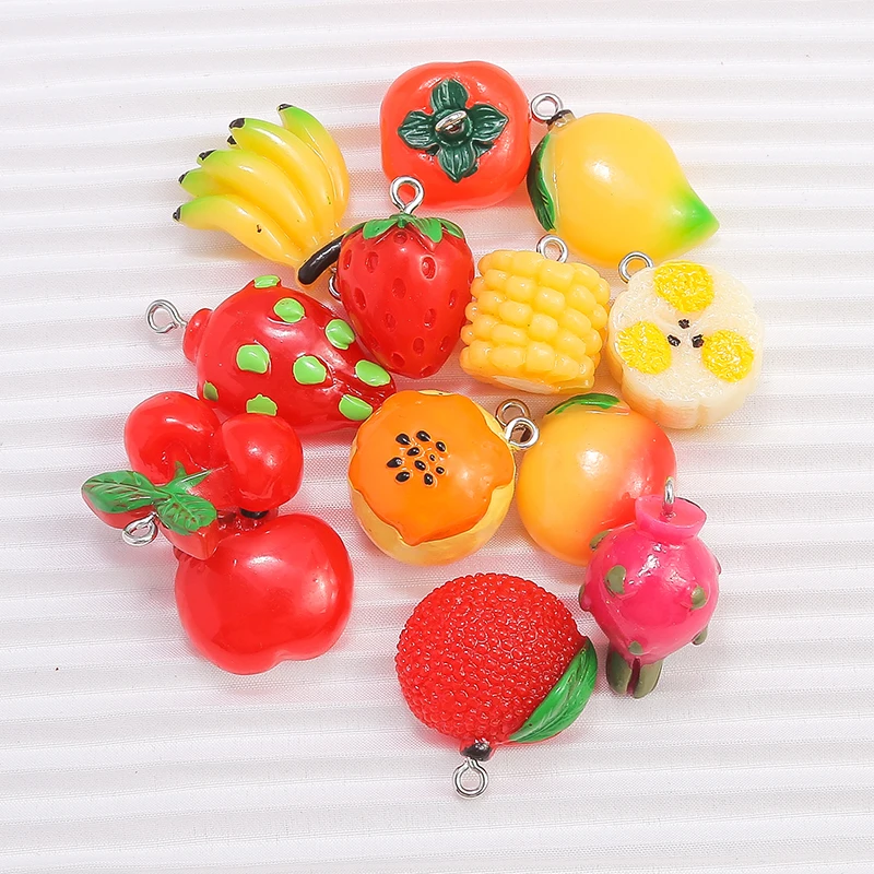 10pcs/lot Mix Cute Fruit Banana Apple Mango Charms Pendants for Jewelry Making Women Fashion Earirngs Necklaces DIY Crafts Gifts
10pcs/lot Mix Cute Fruit Banana Apple Mango Charms Pendants for Jewelry Making Women Fashion Earirngs Necklaces DIY Crafts Gifts