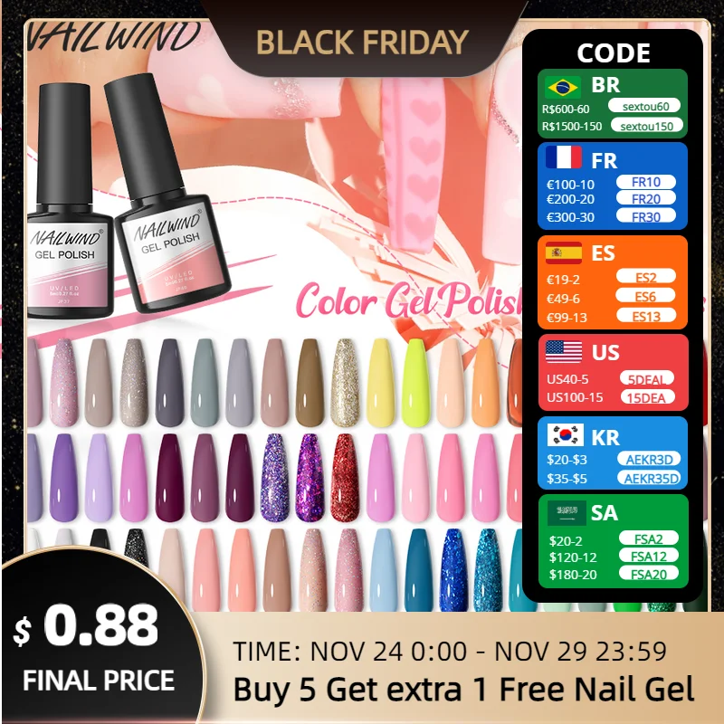 NAILWIND Gel Nail Polish Semi-permanent UV Varnish Hybrid Esmaltes Glitter Matte Nail Glue Top Coat Primer Cat Eye Gel Polish
NAILWIND Gel Nail Polish Semi-permanent UV Varnish Hybrid Esmaltes Glitter Matte Nail Glue Top Coat Primer Cat Eye Gel Polish