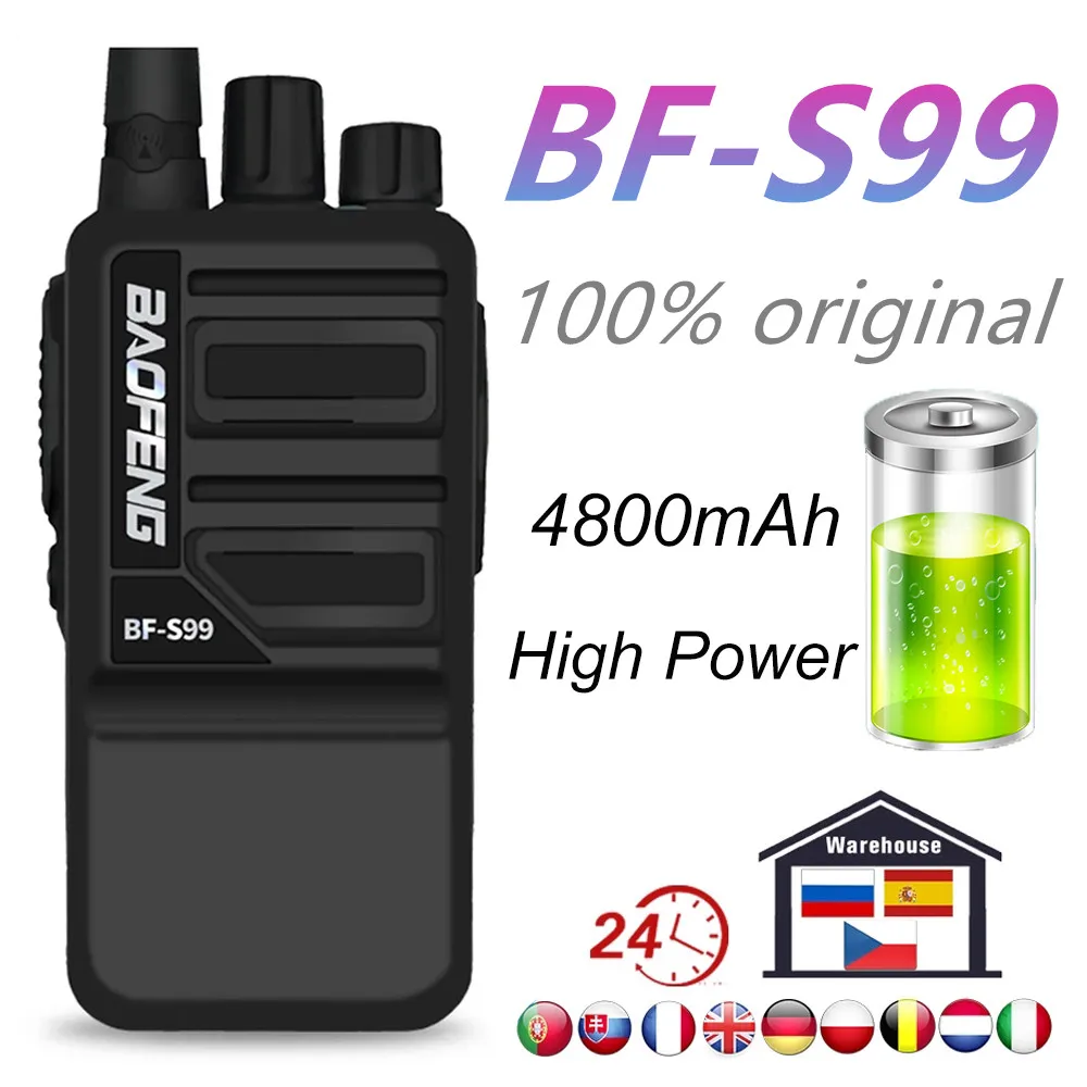 Portable Walkie Talkie Baofeng BF-S99 High Power Handheld Two Way Radio UHF 400-470 Radio Communicator Update BF-888S Interphone
Portable Walkie Talkie Baofeng BF-S99 High Power Handheld Two Way Radio UHF 400-470 Radio Communicator Update BF-888S Interphone