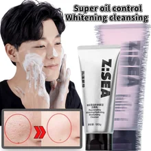 Z:SEA Mens Moisturizing Oil Control Facial Cleanser Deep Cleansing Removing Blackheads Brightening Skin Color Facial Cleanser