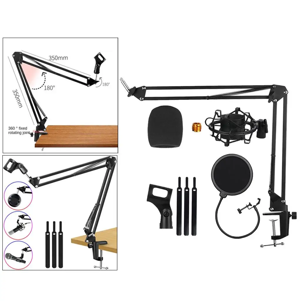 Adjustable Studio Microphone Boom Mount Arm Stand Windscreen Filters Video Recording Live Broadcast Stages
Adjustable Studio Microphone Boom Mount Arm Stand Windscreen Filters Video Recording Live Broadcast Stages