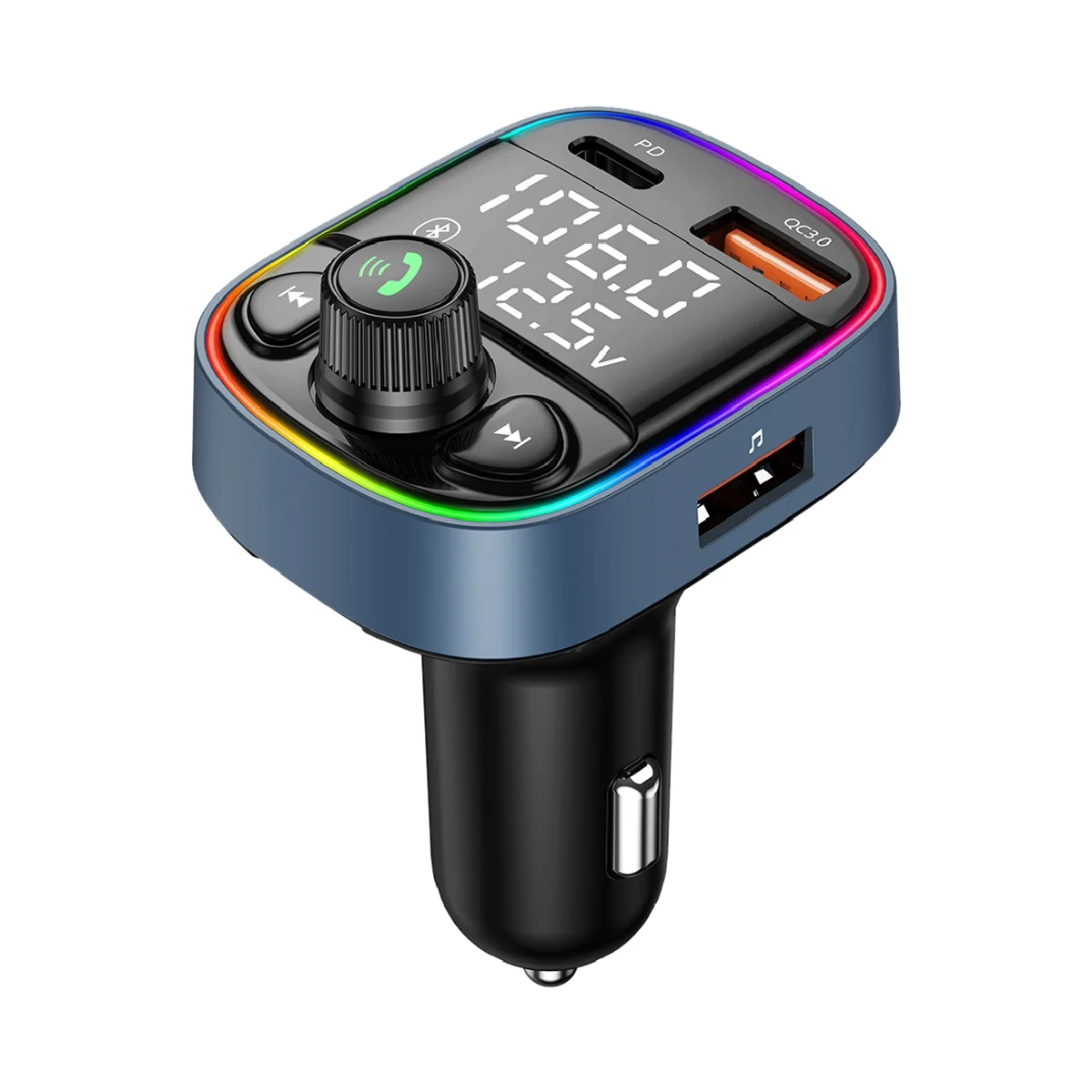 

Автомобильный MP3-плеер Pd20W + Qc18W с поддержкой Bluetooth 5,0 и двумя цифровыми дисплеями
