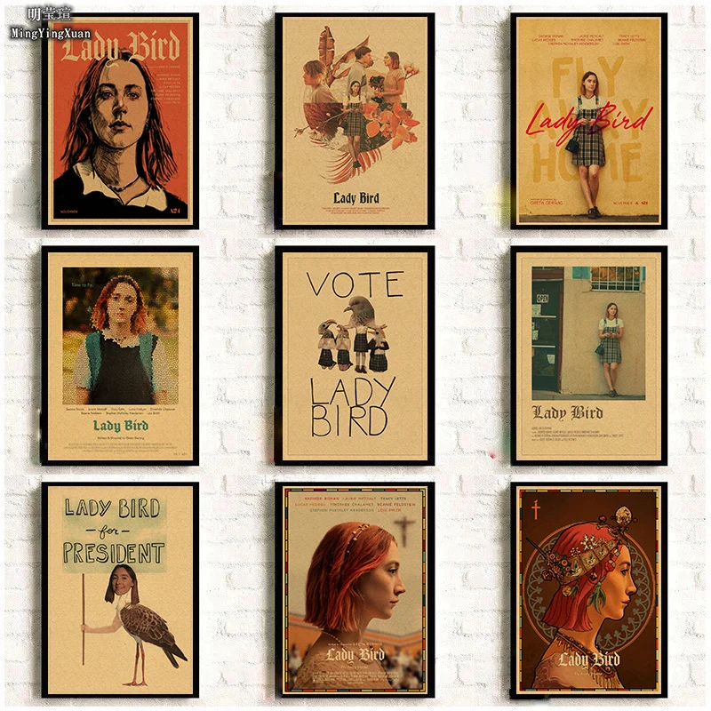 Vintage Movie Posters of Lady Bird Aesthetic Collection Poster Kraft Paper Print Picture for Home Cafe Bar Decor Wall Stickers
Vintage Movie Posters of Lady Bird Aesthetic Collection Poster Kraft Paper Print Picture for Home Cafe Bar Decor Wall Stickers