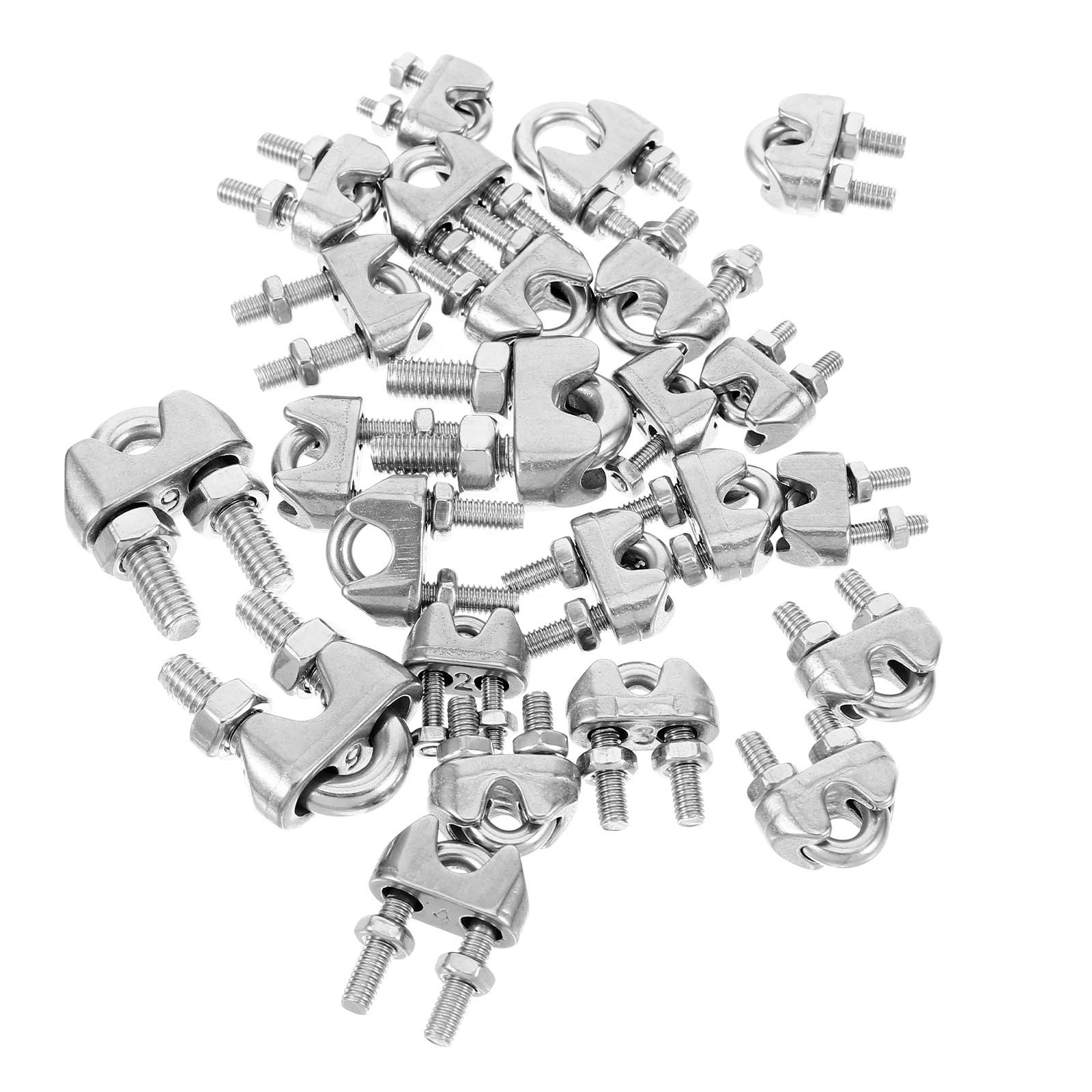 25 Pcs Stainless Steel Wire Rope Chuck Clamp Small Clamps Tightener Clips Cable
25 Pcs Stainless Steel Wire Rope Chuck Clamp Small Clamps Tightener Clips Cable