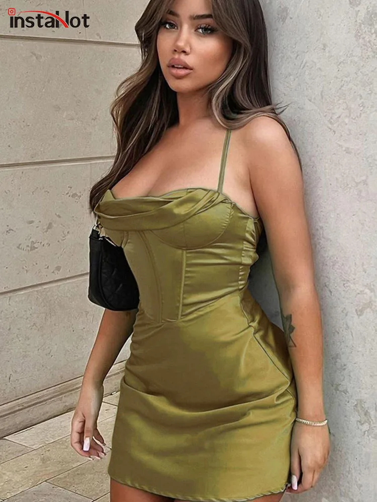 InstaHot с низким вырезом на спине Корсеты женские платья из сатина без рукавов Strapdress пикантные Элегантные платья; Элегантные однотонные вечер...
InstaHot с низким вырезом на спине Корсеты женские платья из сатина без рукавов Strapdress пикантные Элегантные платья; Элегантные однотонные вечер...