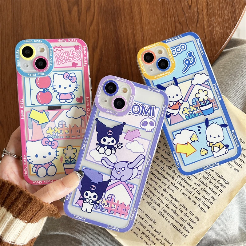 

Hello Kitty Kuromi Soft Silicone Case for Realme GT Neo 2 3 5 7 7i 8 8i 9 Pro Plus C11 C15 C2 C20 C21 C21Y C31 C35 Clear Cover