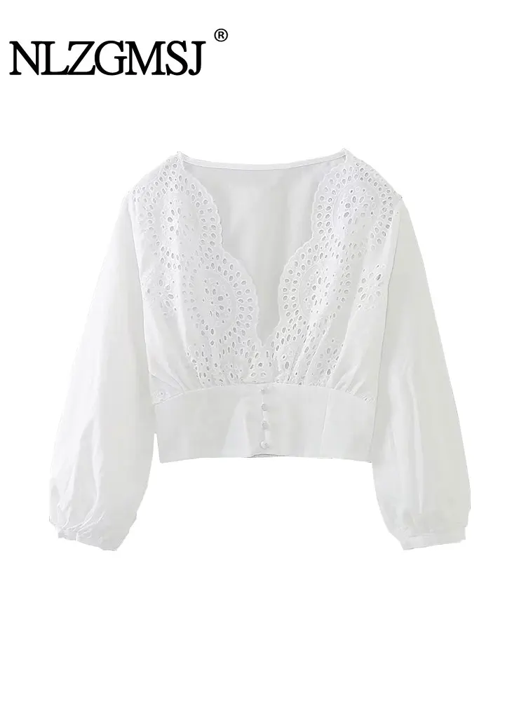 Nlzgmsj TRAF 2023 New Women Casual With Cropped Blouses Vintage Long Sleeve Back Elastic Hem Sexy Ladies Shirts Chic Tops
Nlzgmsj TRAF 2023 New Women Casual With Cropped Blouses Vintage Long Sleeve Back Elastic Hem Sexy Ladies Shirts Chic Tops
