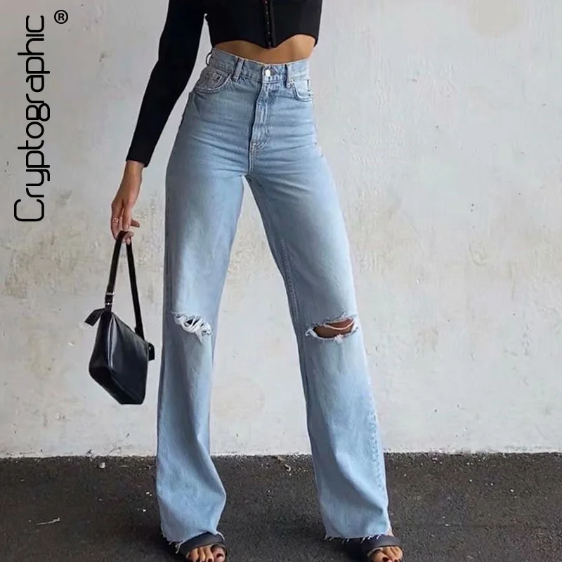 Cryptographic Fashion Denim Ripped Distressed Jeans Woman High Waist Flare Pants Bottom Streetwear Trousers Pants Jeans Ladies
Cryptographic Fashion Denim Ripped Distressed Jeans Woman High Waist Flare Pants Bottom Streetwear Trousers Pants Jeans Ladies