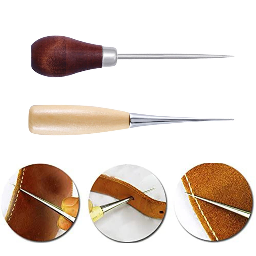 1PC Wooden Handle Sewing Awl Scratch Awl Tool Pin Punching For Leather Craft Pouch Hole DIY Handmade Stitcher Shoe Repair Tool
1PC Wooden Handle Sewing Awl Scratch Awl Tool Pin Punching For Leather Craft Pouch Hole DIY Handmade Stitcher Shoe Repair Tool
