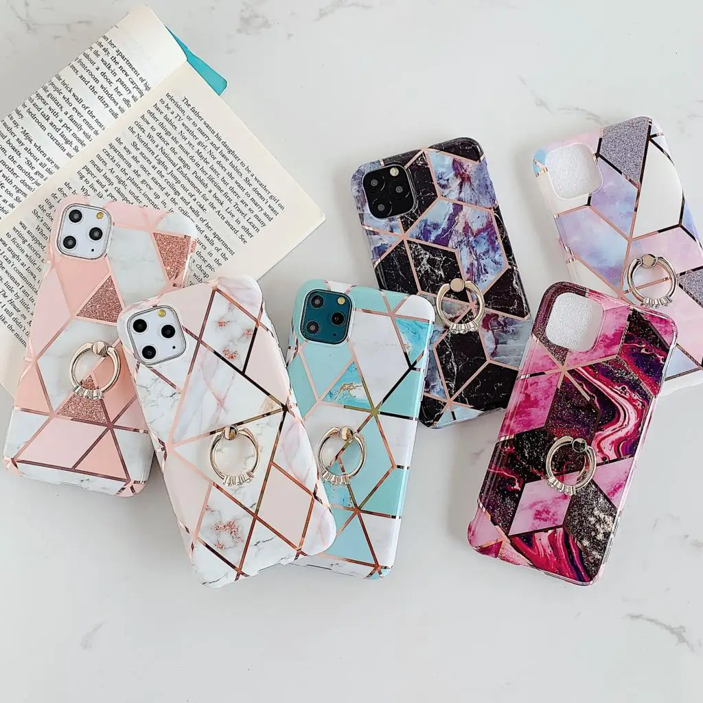 Plated Geometric Marble Phone Case For iPhone 13ProMax 12Pro 12Mini 11Pro IMD Protection Cases With Ring or Balloon Bracket
Plated Geometric Marble Phone Case For iPhone 13ProMax 12Pro 12Mini 11Pro IMD Protection Cases With Ring or Balloon Bracket