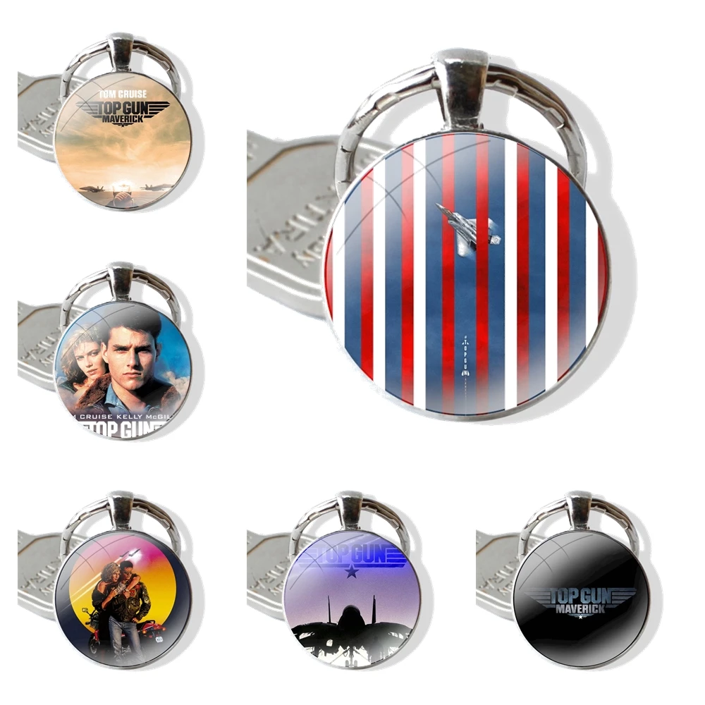 Fashion Cartoon Creative Design Pendant Car Key Chains Handmade Glass Cabochon Keychain TV Series Top Gun poster
Fashion Cartoon Creative Design Pendant Car Key Chains Handmade Glass Cabochon Keychain TV Series Top Gun poster