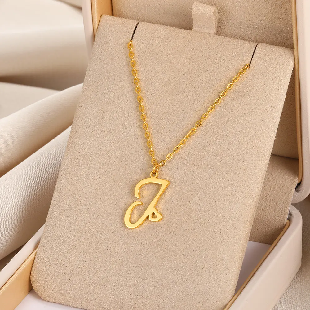 CHENGXUN A-Z Initial Letter Pendant Necklaces For Women and Men Stainless Steel Jewelry Collier Femme Bff Gifts Party 
CHENGXUN A-Z Initial Letter Pendant Necklaces For Women and Men Stainless Steel Jewelry Collier Femme Bff Gifts Party