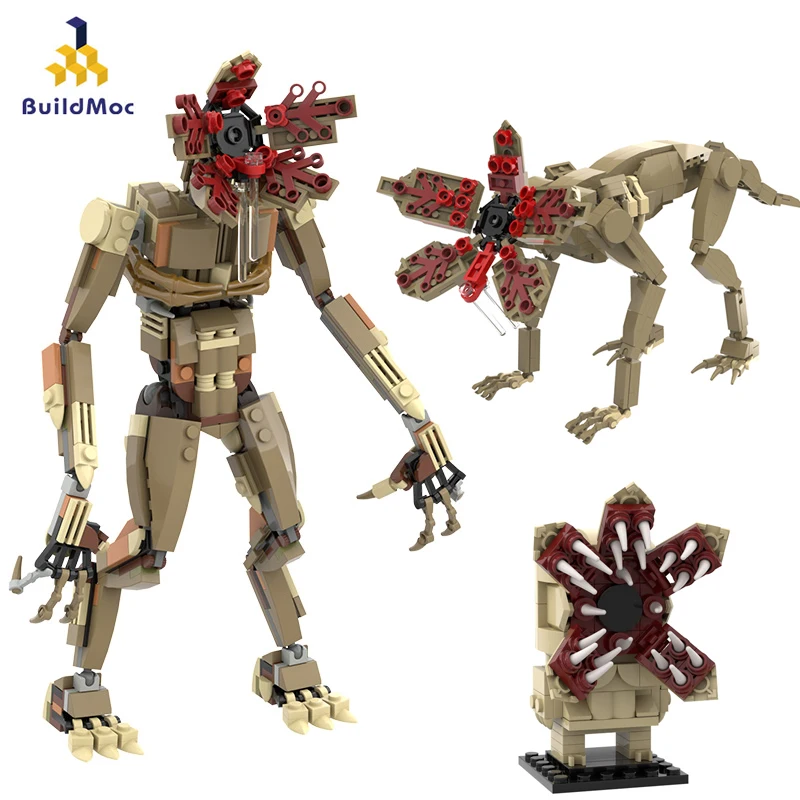 BuildMoc Eleven Brickheadz Demodog Монстр строительные блоки Набор для незнакомых вещей Demogorgon