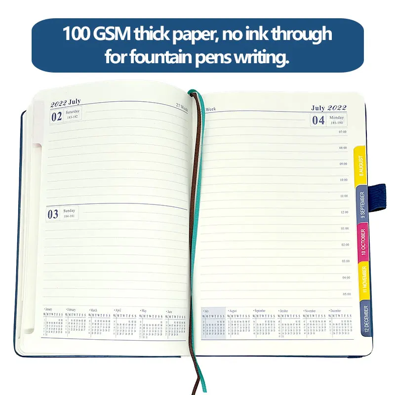 2022 A5 Planner Notebooks Super Thick PU Leather Cover Planner/diary/journal Noteboos School & Office Supplies Bullet Stationery |