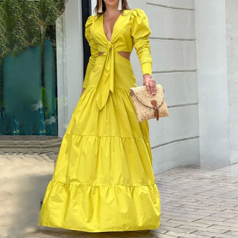 Женское платье-макси Ellafads с вырезом лодочкой, V-образным вырезом, открытой спиной и длинным рукавом-фонариком
Женское платье-макси Ellafads с вырезом лодочкой, V-образным вырезом, открытой спиной и длинным рукавом-фонариком