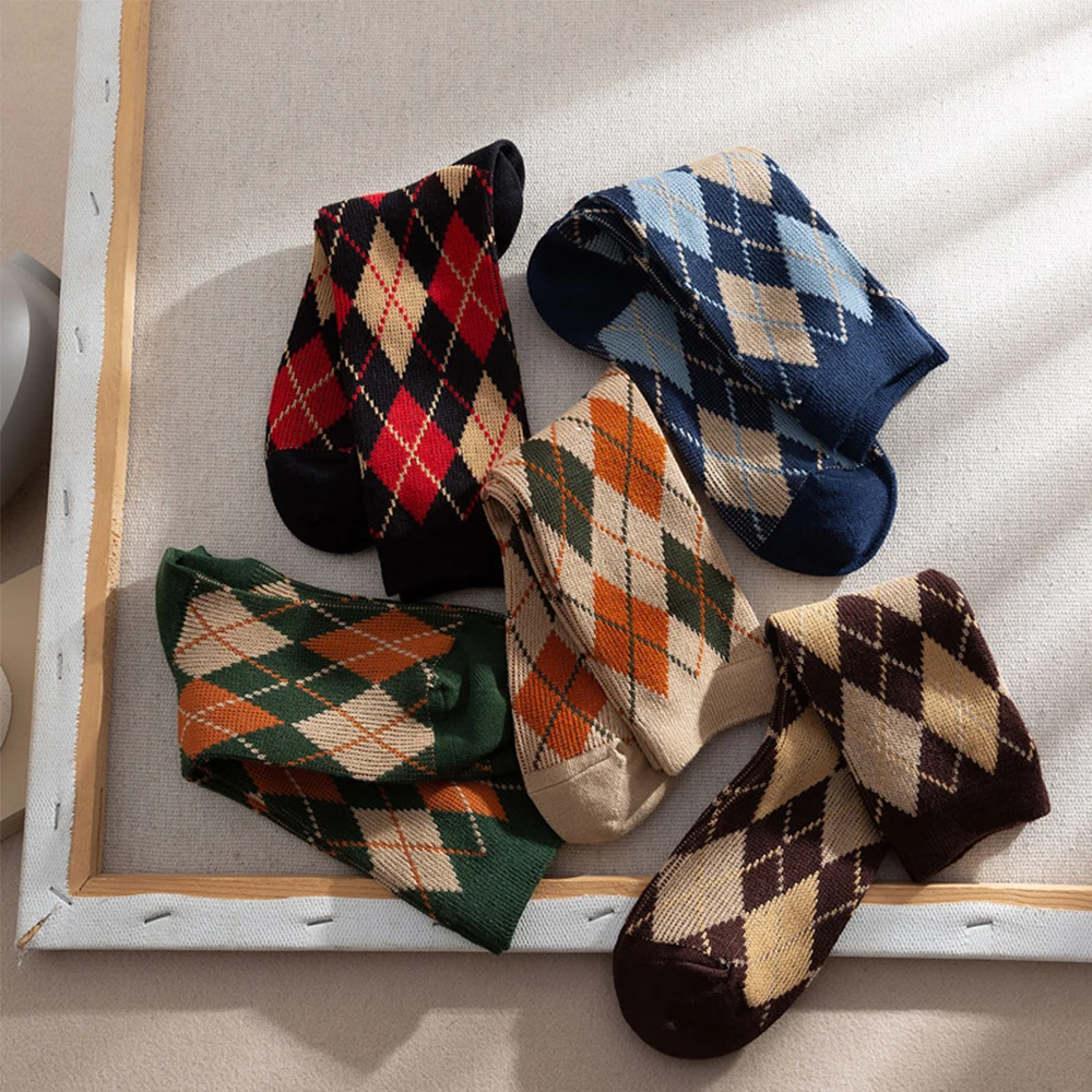 High Quality Casual Deodorant Autumn Lattice Socks Women Hosiery Vintage Cotton Socks 
High Quality Casual Deodorant Autumn Lattice Socks Women Hosiery Vintage Cotton Socks