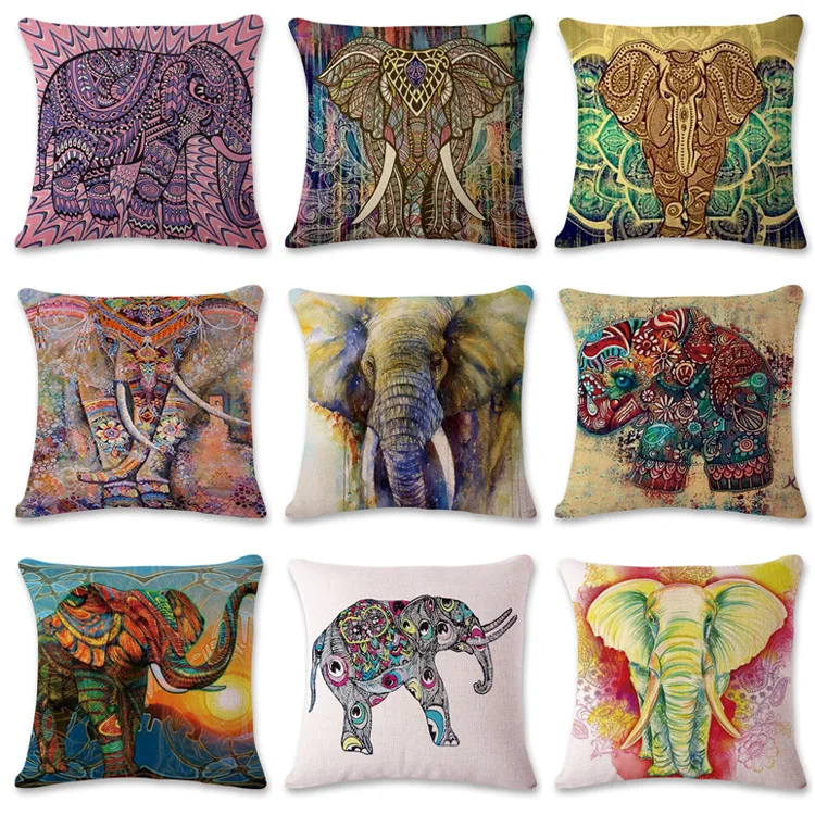 Thailand Style Pillowcase Southeast Asia elephant pattern cushion cover Coffee shop Bohemian Cotton linen Pillow Cover
Thailand Style Pillowcase Southeast Asia elephant pattern cushion cover Coffee shop Bohemian Cotton linen Pillow Cover