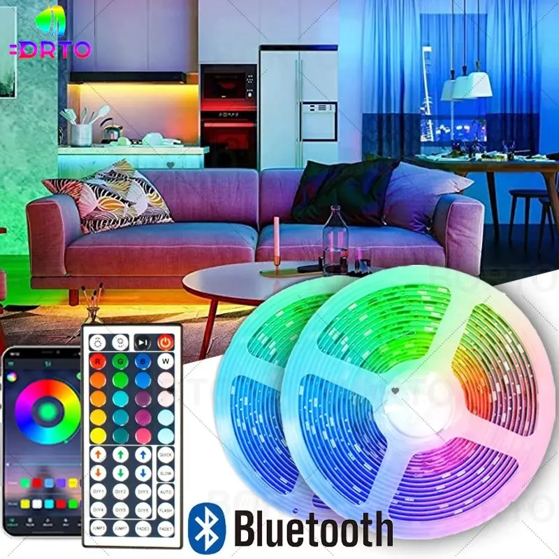 Светодиодная RGB-ленсветильник с Bluetooth управление через приложение изменение