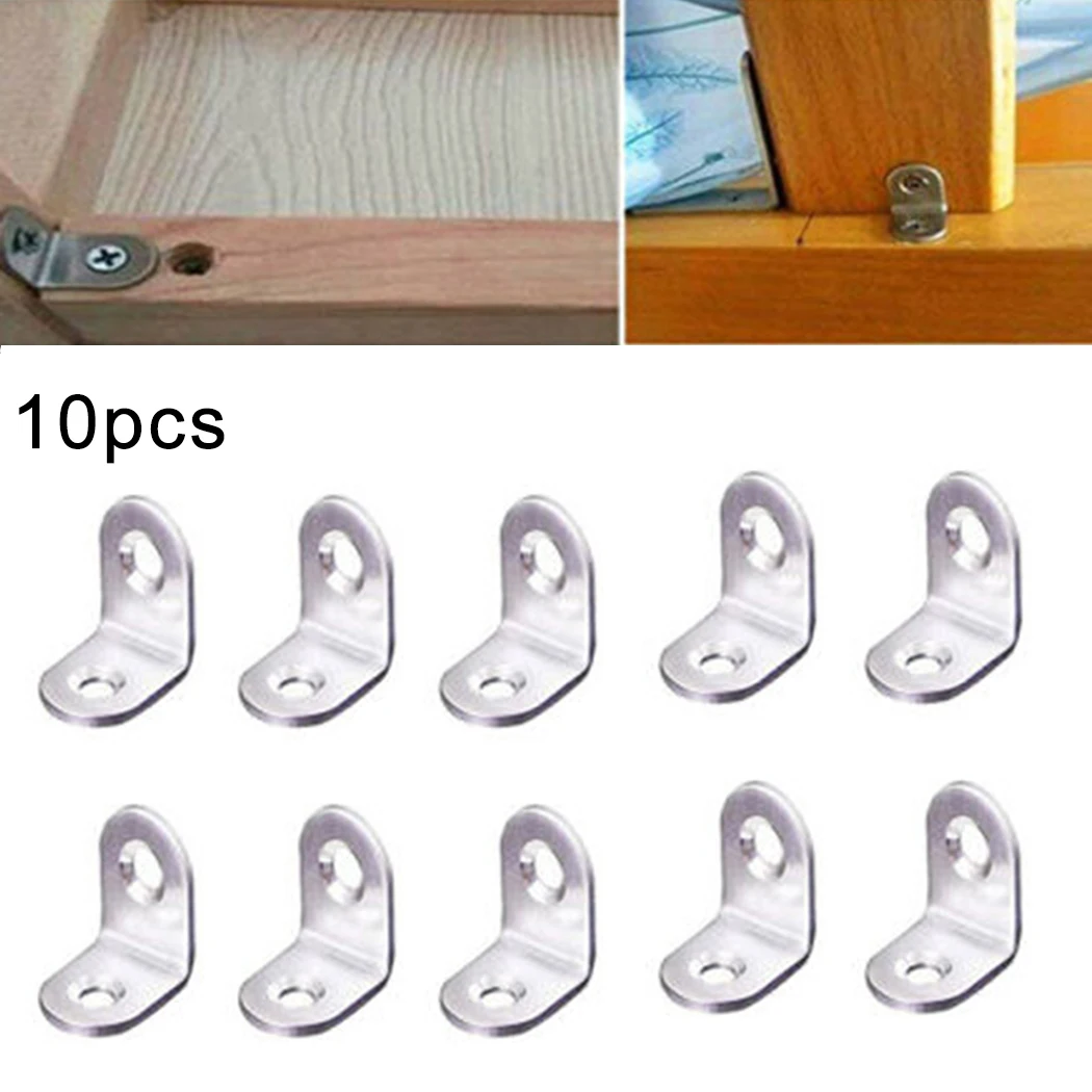 10pcs L-shape Corner Brackets Stainless Steel Corner Joint Brace Right Angle Bracket Fastener For Wood Furniture Cabinet Drawer
10pcs L-shape Corner Brackets Stainless Steel Corner Joint Brace Right Angle Bracket Fastener For Wood Furniture Cabinet Drawer