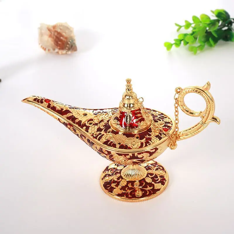 2022 Aladdin Magic Lamp Size Retro European Alloy Wishing Magic Lamp Art Ornament European Decorative Crafts
2022 Aladdin Magic Lamp Size Retro European Alloy Wishing Magic Lamp Art Ornament European Decorative Crafts