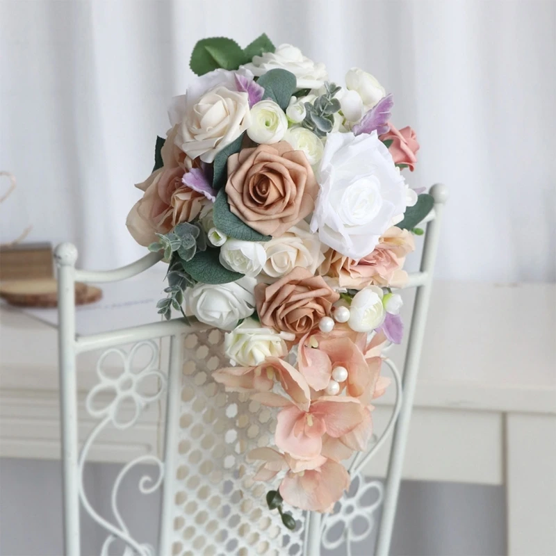 Искусственный цветочный букет A0KC, ручной цветочный орнамент в форме капли, ручной Букет невесты, реквизит для свадебной вечеринки
Искусственный цветочный букет A0KC, ручной цветочный орнамент в форме капли, ручной Букет невесты, реквизит для свадебной вечеринки