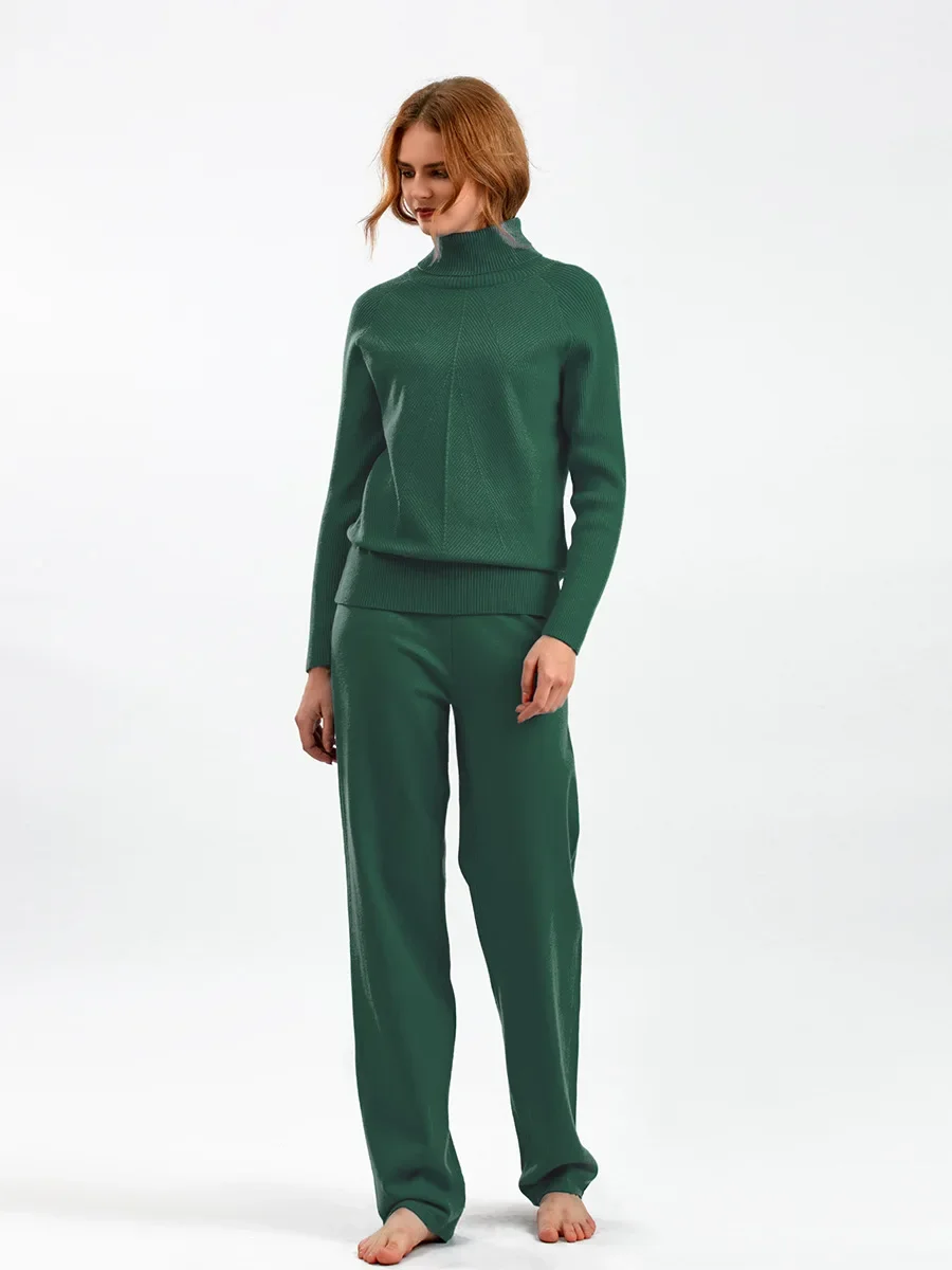 Однотонный модный вязаный свитер с высоким воротником, новинка сезона осень-зима 2023, свитер + повседневные штаны на шнуровке из двух предметов
Однотонный модный вязаный свитер с высоким воротником, новинка сезона осень-зима 2023, свитер + повседневные штаны на шнуровке из двух предметов