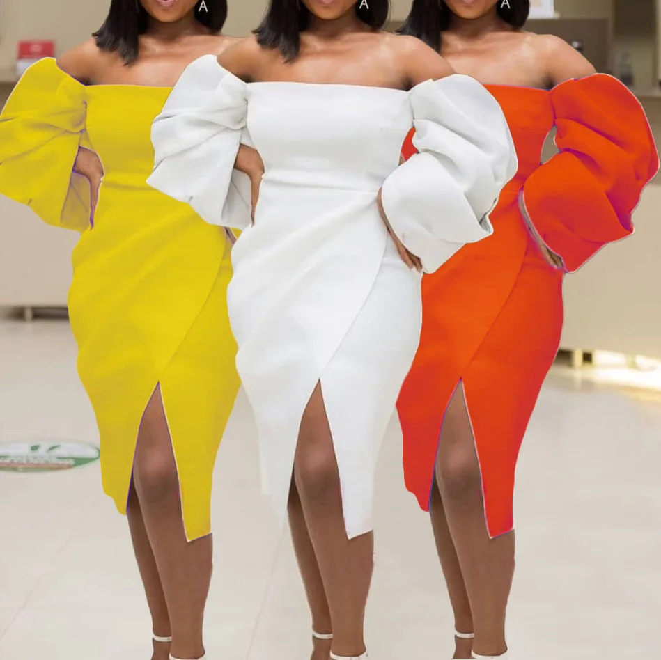 2023 Summer Fashion Women's Strapless Evening Dresses One Neck Pure Color Wrap Sexy Split Women's High Waist Slim Midi Dresses
2023 Summer Fashion Women's Strapless Evening Dresses One Neck Pure Color Wrap Sexy Split Women's High Waist Slim Midi Dresses