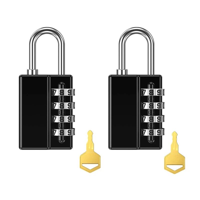 4 Digit Padlock, 2 Pack Combination Lock With 2 Key For School Gym Locker, Sports Locker, Fence, Toolbox, Case
4 Digit Padlock, 2 Pack Combination Lock With 2 Key For School Gym Locker, Sports Locker, Fence, Toolbox, Case