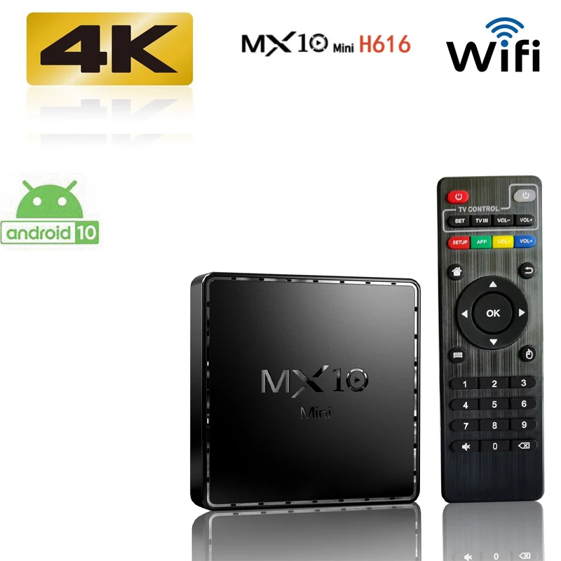 HD MX10 Mini 4K Android TV Box HDMI-Compatible set-top Box 2.4 Wifi Dual Core Android 10.0 smart TV box RK H313 STB Media Player
HD MX10 Mini 4K Android TV Box HDMI-Compatible set-top Box 2.4 Wifi Dual Core Android 10.0 smart TV box RK H313 STB Media Player