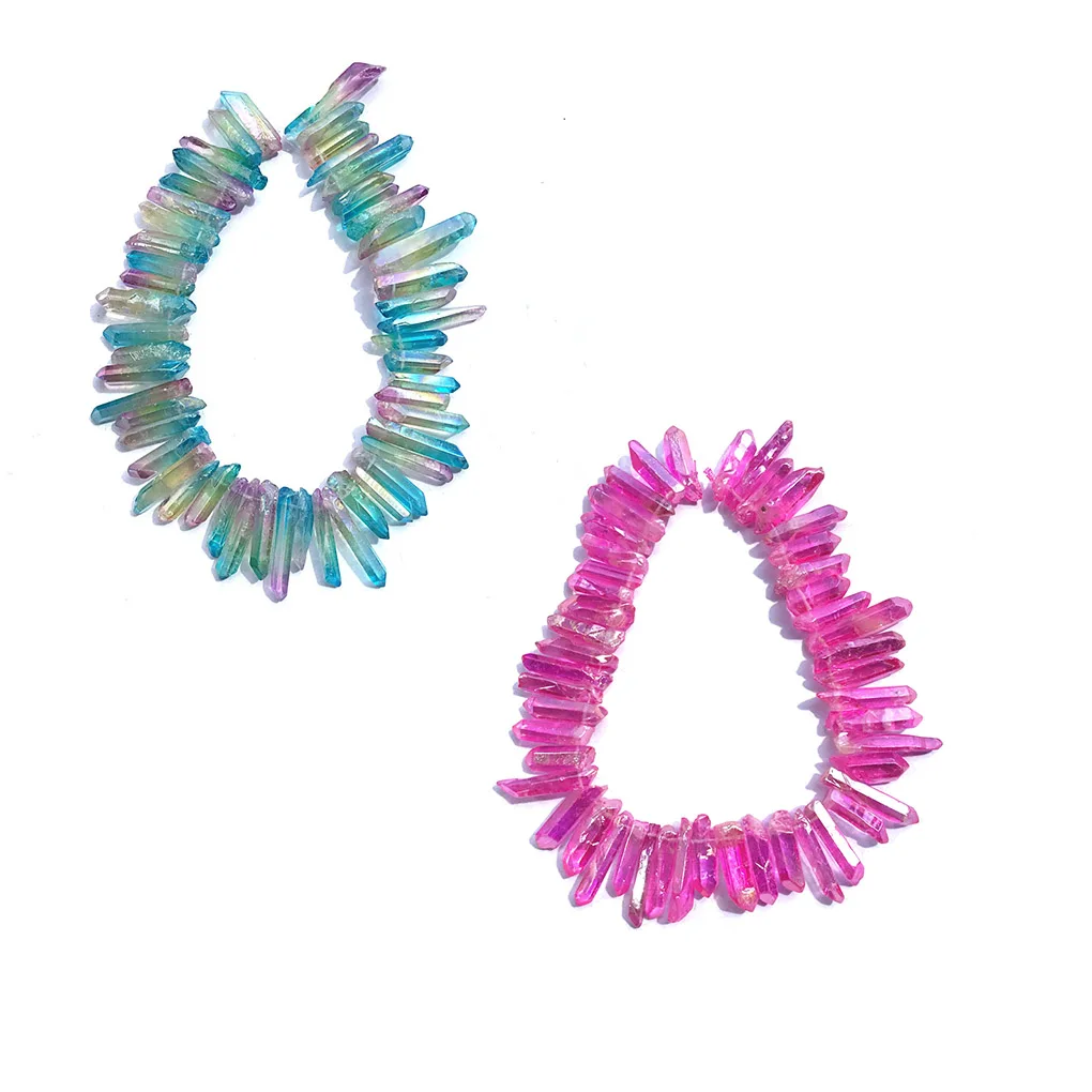 Top Drilled Natural Crystal Lightweight Colored Wear-resistant Crystals Stick Exquisite Pendants Raws Stone Spike Beads
Top Drilled Natural Crystal Lightweight Colored Wear-resistant Crystals Stick Exquisite Pendants Raws Stone Spike Beads