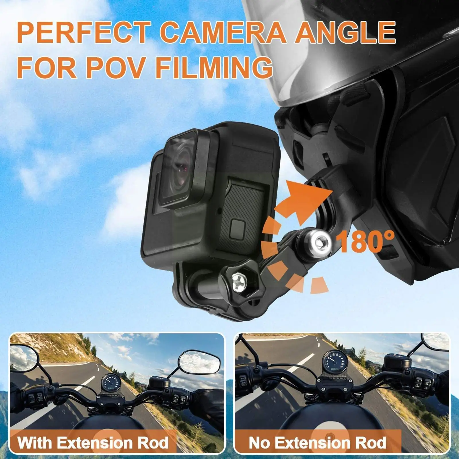 

Крепление для камеры на шлем мотоциклетный шлем подбородок держатель для всех видов экшн-камер аксессуары для мотоциклетной камеры U4Y6